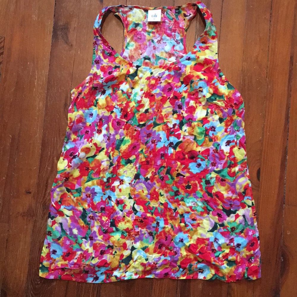 Floral print racer back tank